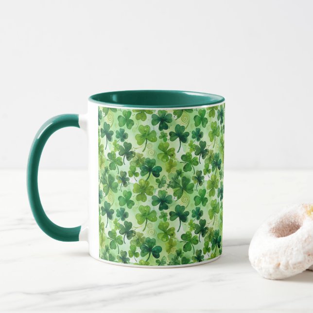 Caneca Irish Shamrocks St. Patrick's Day (Com Donut)