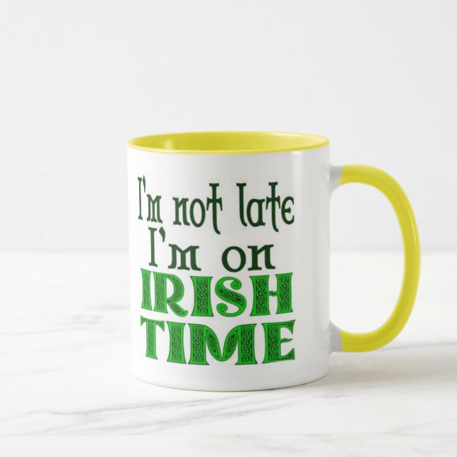 Caneca Irish Time Engraçado Coffee Mug (Direita)