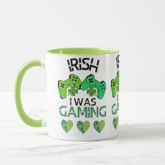 Caneca Irlandês eu estava jogando Rua do dia de Patrick (Esquerda)