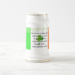 Caneca irlandesa da caneca de cerveja do brinde