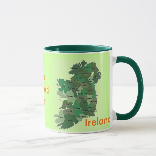 Caneca irlandesa de Ireland do mapa dos condados (Direita)