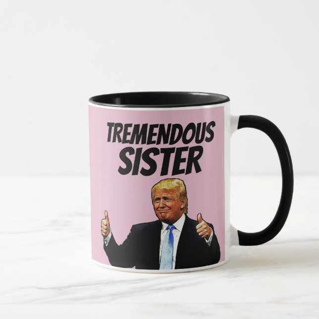 CANECA IRMÃ CAFÉ MUG, DONALD TRUMP ENGRAÇADO (Direita)