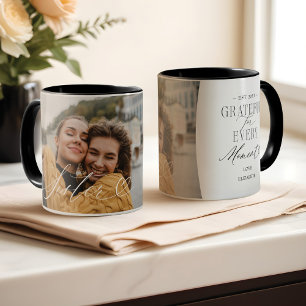 Caneca Irmã Script Heart Grateful A Cada Momento