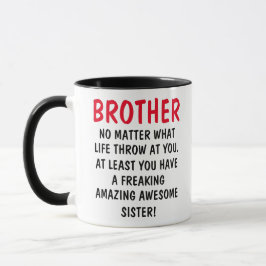 Caneca Irmão Engraçado, Presente para Irmão, 