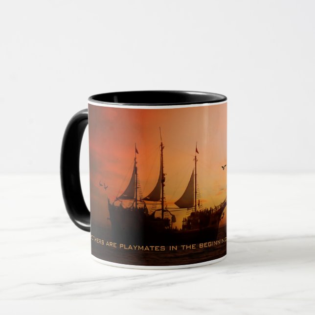 Caneca Irmãos, melhores amigos para a vida (Frente Esquerda)