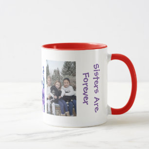 Caneca Irmãs Bonitas São Para Sempre Flores De Fotos De