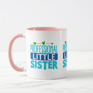 Caneca Irmãzinha Profissional Azul Gotejamento de Tinta