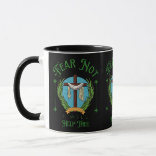 Caneca Isaiah 41:13 Bíblia KJV Verso Dois-Tom