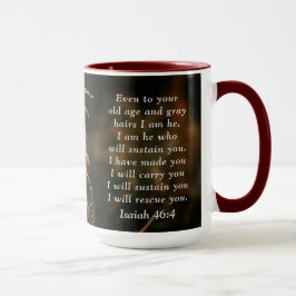 Caneca Isaiah 46:4 Eu sou Ele que vai sustentar você