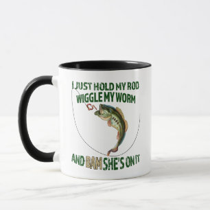 Caneca Isca de Pesca Divertida, Bamboleia a Minhoca e BAM