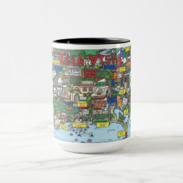 Caneca Isla Vista Map Coffee Mug