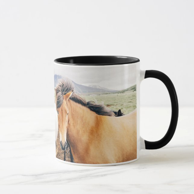 Caneca Islândia três cavalos da cor (Direita)