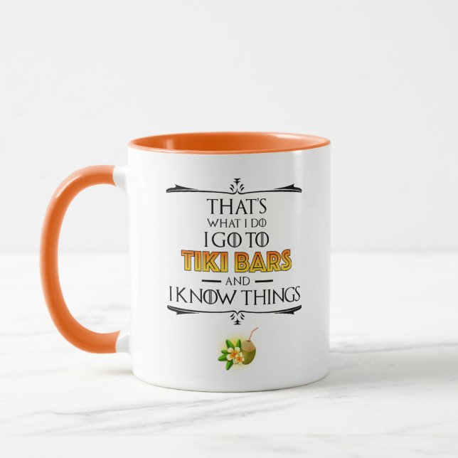 Caneca Isso É O Que Eu Faço - Eu Vou a Bares Tiki (Esquerda)