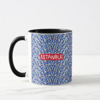 Caneca Istambul Turquia Souvenir Azul e Branco