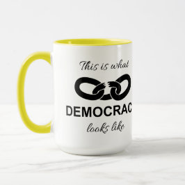 Caneca Isto é o que a Democracia Parece