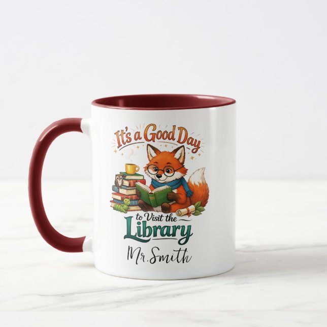 Caneca It’s a Good Day to Visit the Library | Personalize (Esquerda)