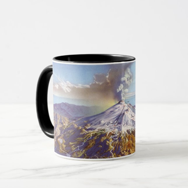Caneca "Itália: 1956/heute Sizilien - Etna Panorama ... (Frente Esquerda)