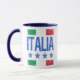 Caneca Italia 4 Star Bandeira italiana