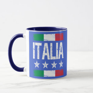 Caneca Italia 4 Star Bandeira italiana