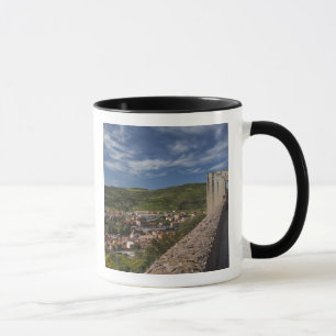Caneca Itália, Sardenha, Bosa. Vista urbana de Castello