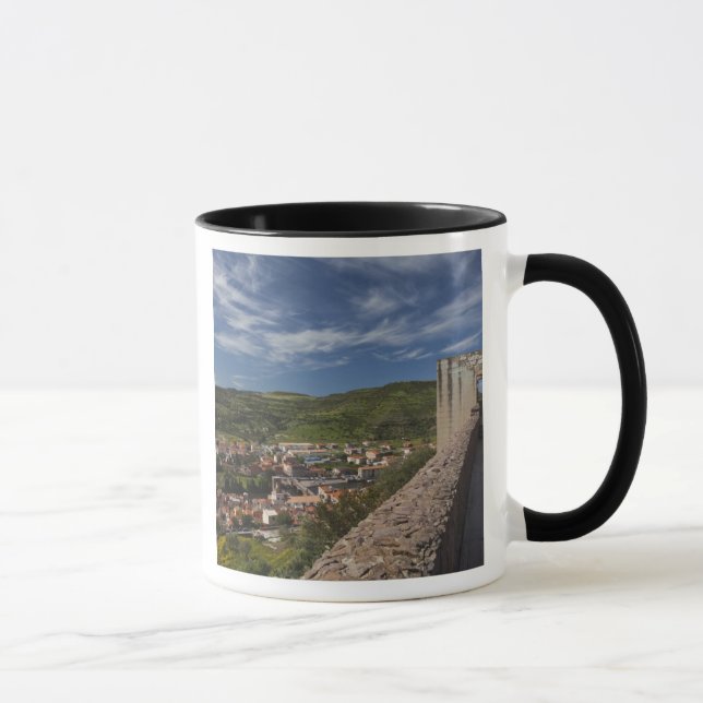 Caneca Itália, Sardenha, Bosa. Vista urbana de Castello (Direita)