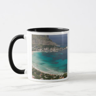 Caneca Itália, Sicília, Mondello, Vista da praia a partir