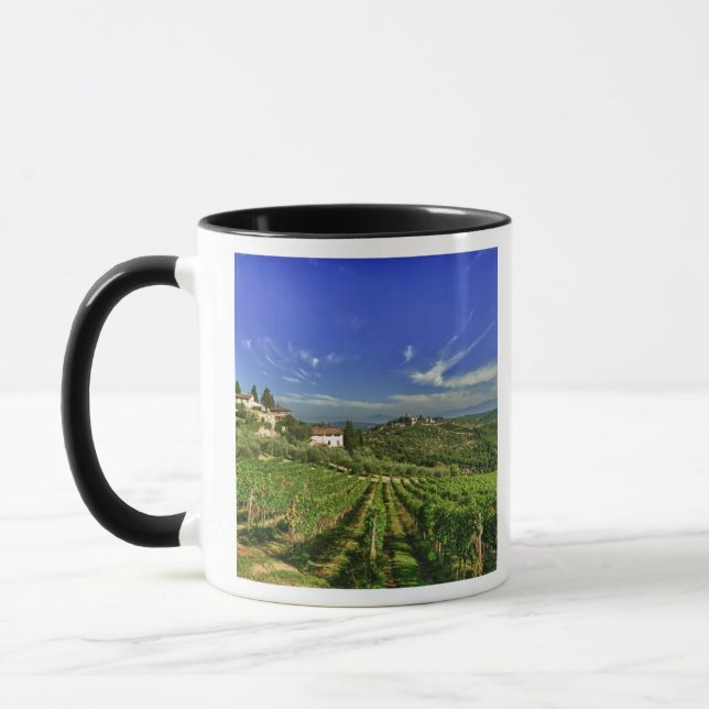Caneca Italia, Toscânia, Greve. Os vinhedos de Castello (Esquerda)