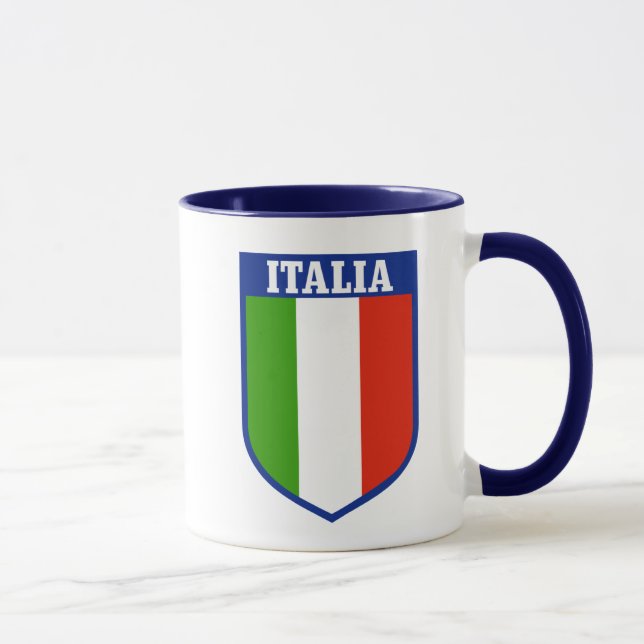Caneca italiana da crista da bandeira (Direita)