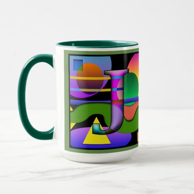 Caneca J O Monogramas, Coffee Mug Iniciado (Esquerda)