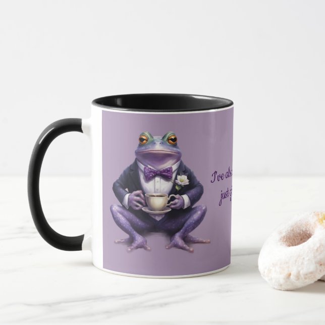 Caneca Já fui beijado Purple Frog Coffee (Com Donut)