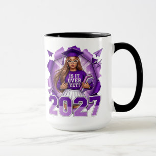 Caneca Já Terminou Funny 2027 Formatura Roxa