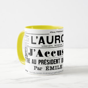 Caneca J'accuse Emile zola mug