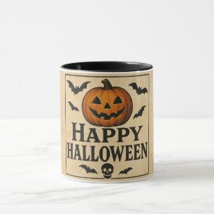 Caneca Jack-o-lanterna do Feliz Halloween clássico