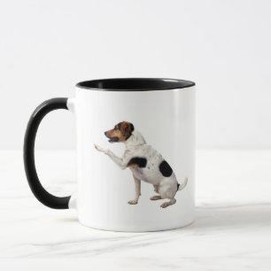 Caneca Jack Russell Terrier que levanta a pata