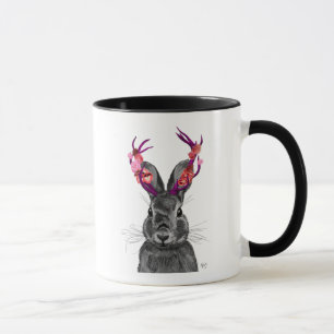 Caneca Jackalope com traficantes cor-de-rosa