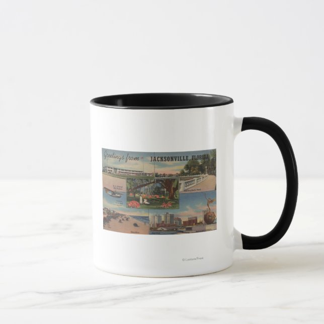Caneca Jacksonville, Flórida - Saudações De (Direita)