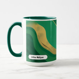 Caneca Jade Modern Aesthetic Emerald Mystic Swirl