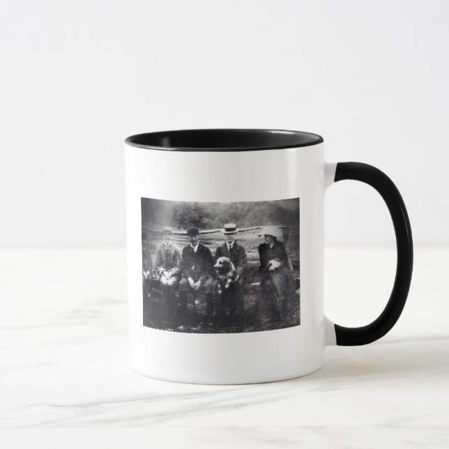 Caneca James e Lytton Strachey com Thoby, Adrian (Direita)