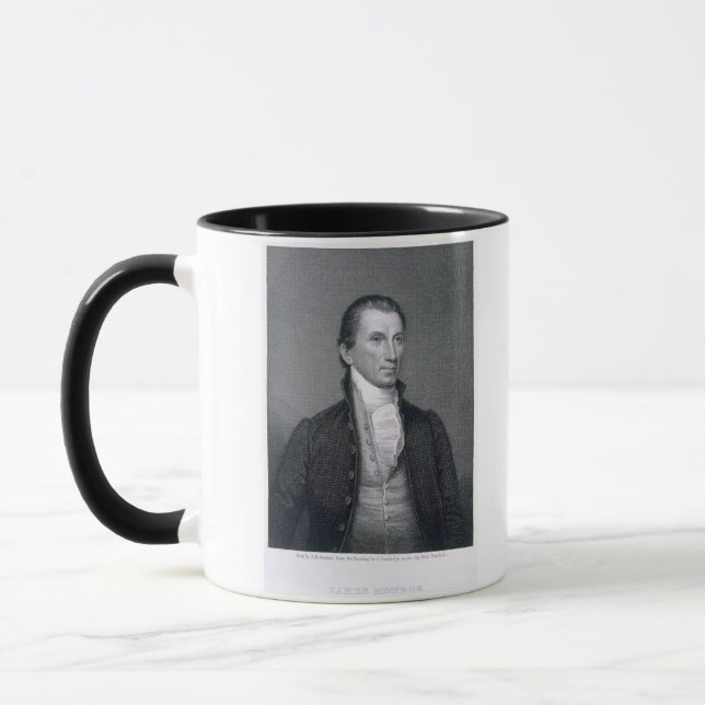 Caneca James Monroe, gravado pelo calcinador Brown Durand (Esquerda)