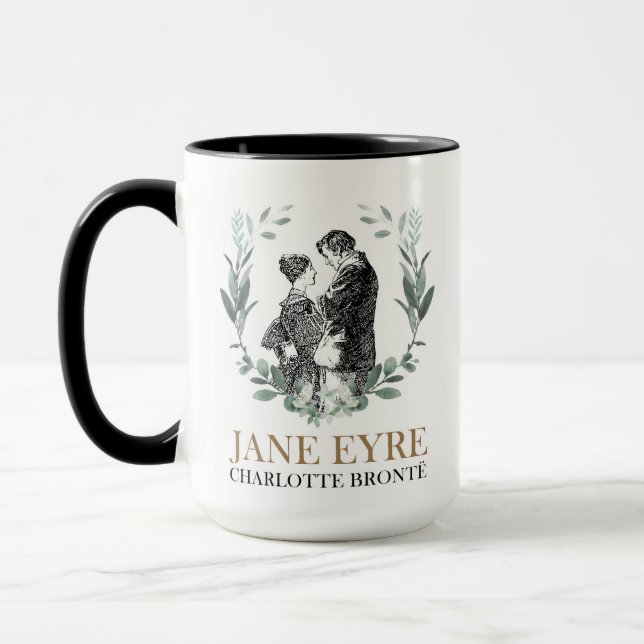 Caneca Jane Eyre e Edward Rochester com Wreath (Esquerda)