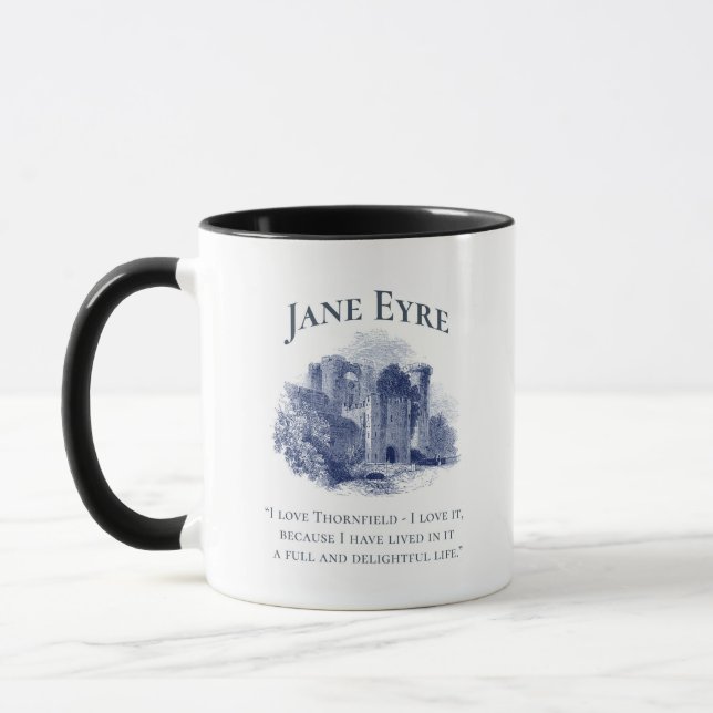 Caneca Jane Eyre - I Love Thornfield - Castle (Esquerda)