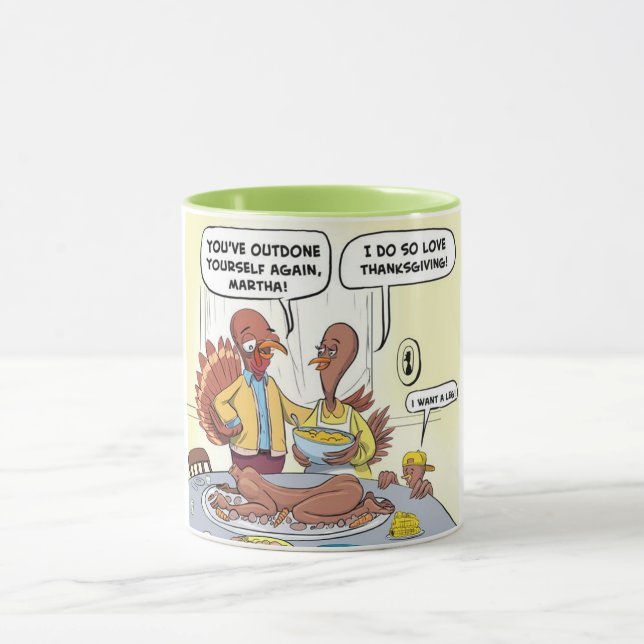 Caneca Janta de Ação de Graças à Turquia (Centro)