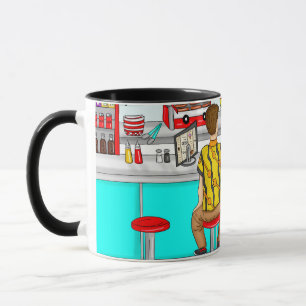 Caneca Jantar da década de 1950   Mãos Casais