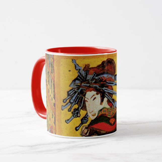 Caneca Japonês Courtesan Oiran por Vincent van Gogh (Frente Esquerda)