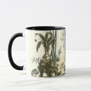 Caneca Jardim Asiático com Mulher e Animais