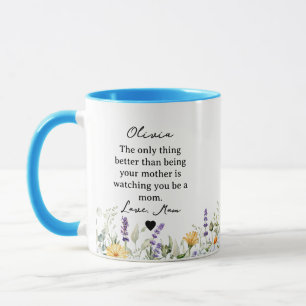 Caneca Jardim da Mamãe Personalizado Floral do Dia das