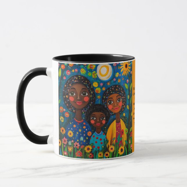 Caneca Jardim da Noite, Mug Vibrante, Mãe e Crianças Mug (Esquerda)