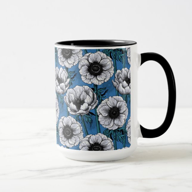Caneca Jardim de anêmona branco (Direita)