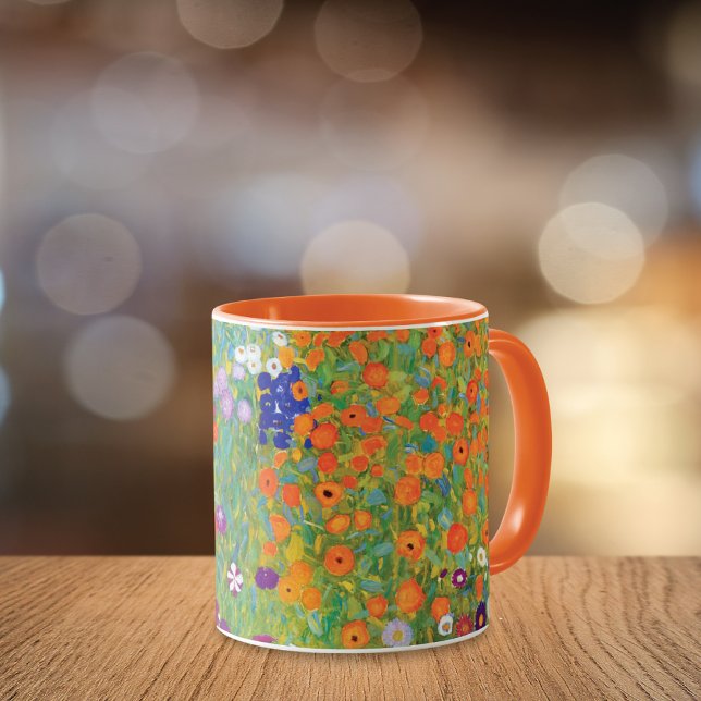 Caneca Jardim de Flores de Algodão Gustav Klimt (Criador carregado)