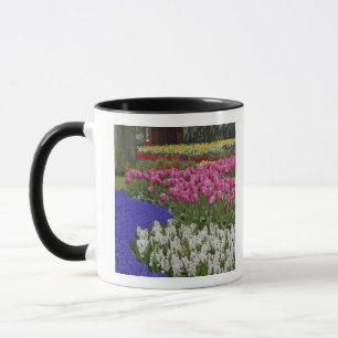 Caneca Jardim de jacintos de uva, jacintos e tulipas,